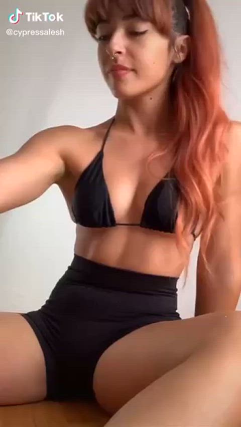 fit fitness redhead thick thighs thighs tiktok clip