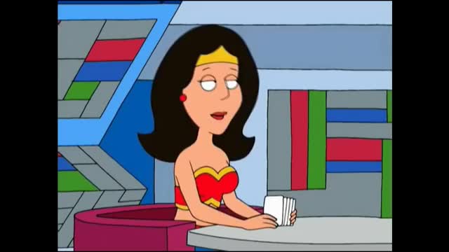 Wonder Woman Playing Strip Poker