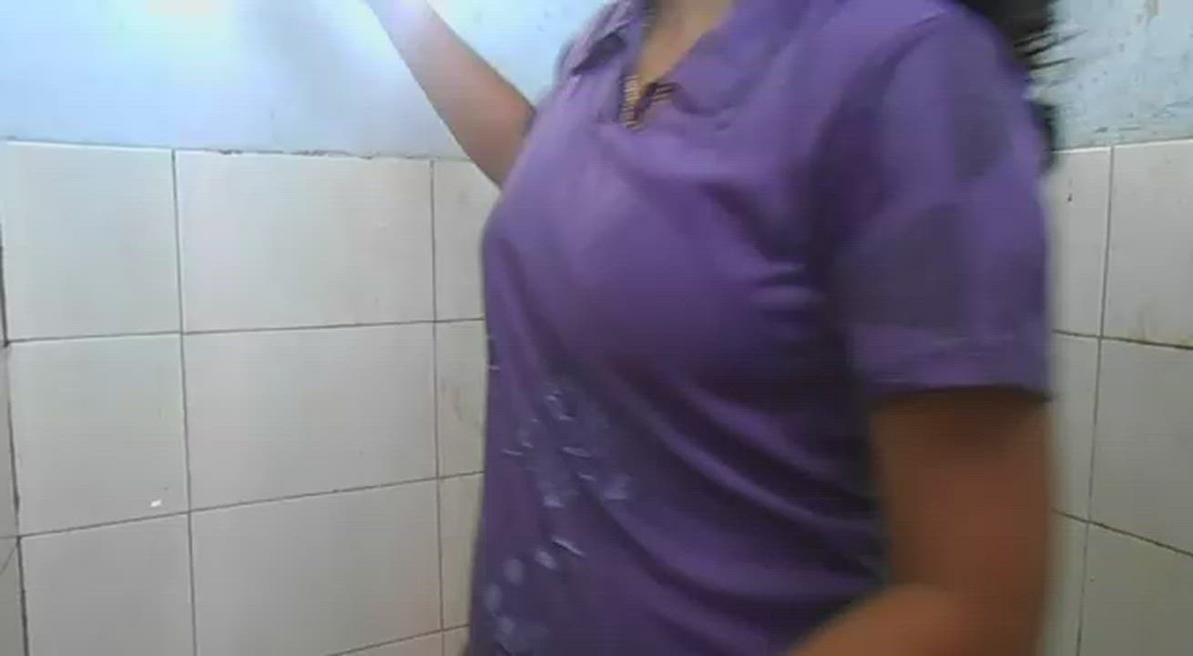 Indian Girl Bathroom Stripping
