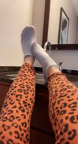 foot fetish leggings socks clip