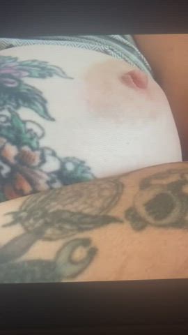 big tits natural tits nipple play nipples tattoo wife boobs clip