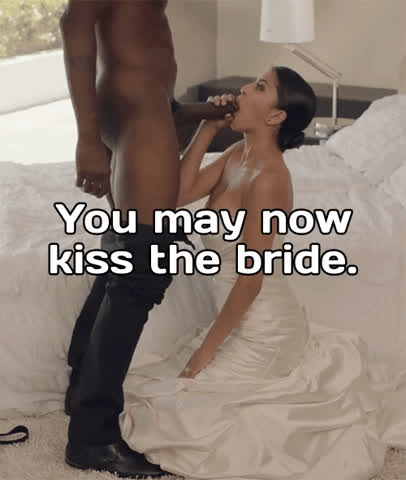 Blowjob Bride Caption Interracial clip