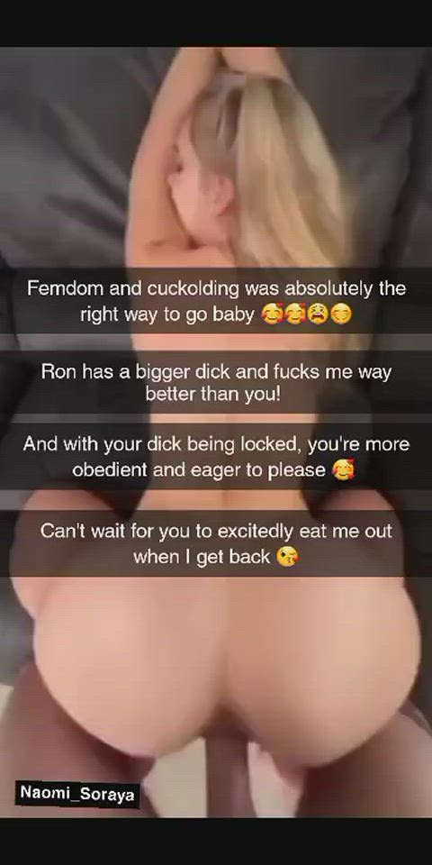 Your gf is glad your relationship took the femdom/cuckold turn because she's living