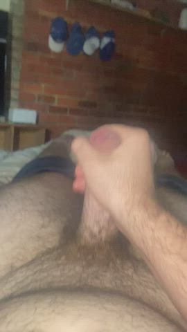 cumshot hairy cock masturbating clip