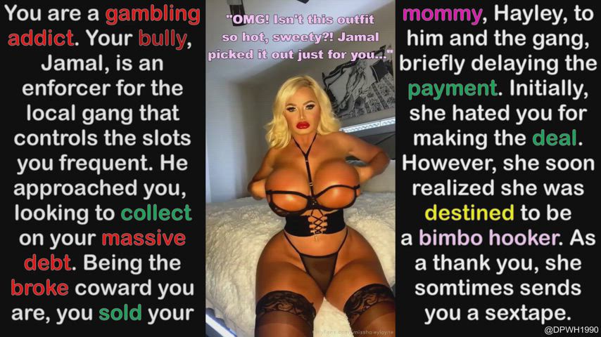 bimbo bimbofication blonde bully caption doll huge ass huge tits milf mom clip