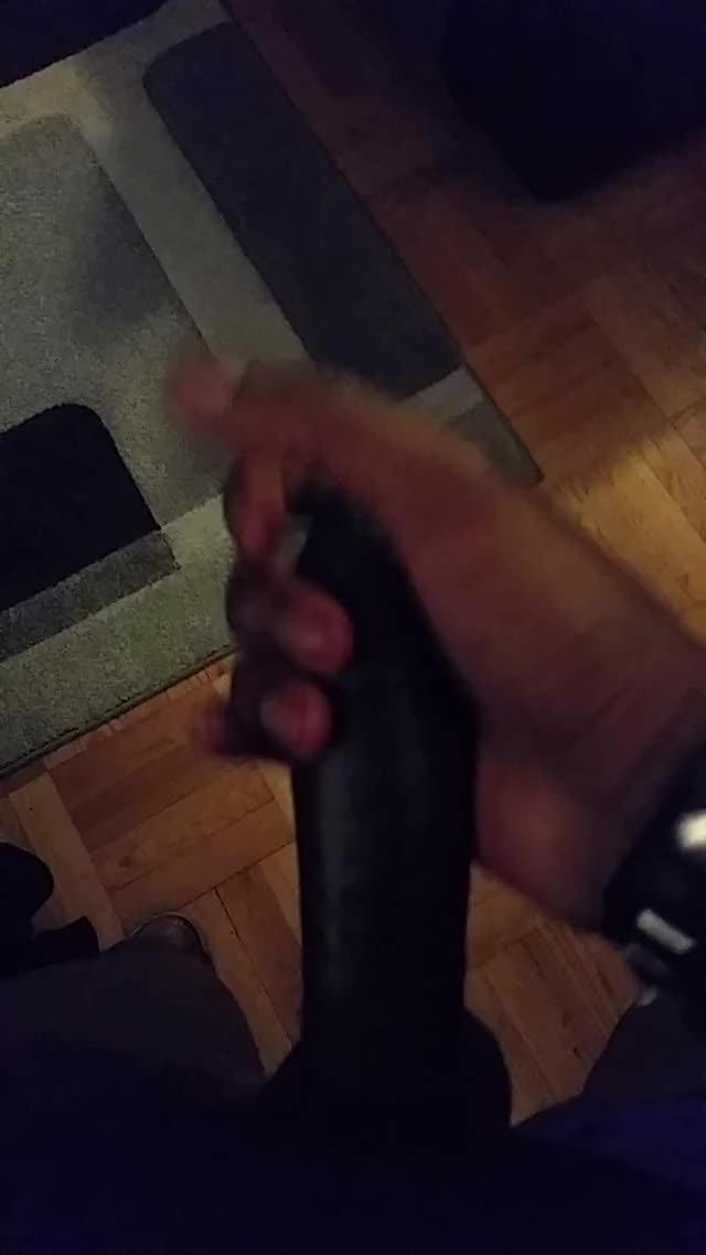 stroking my black cock for my kik mistress. let me know if you like &amp; what