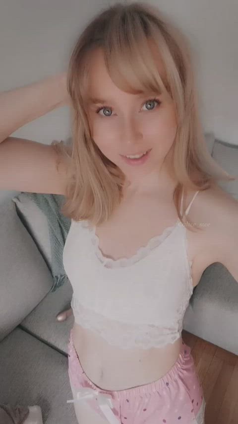 blonde cute lingerie swedish teen tits adorable-porn clip