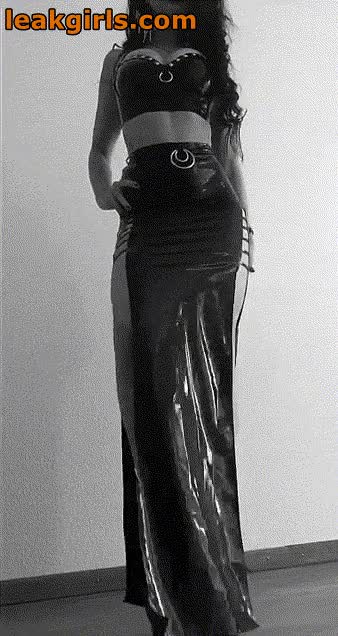 Stunning goth bimbo in latex skirt Ausriefel on IG;;generic
