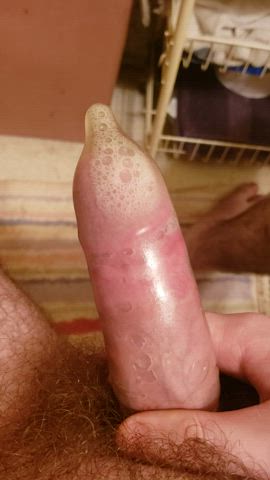 Condom Hairy Cock Piss Pissing clip
