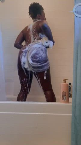 ass booty ebony shower clip