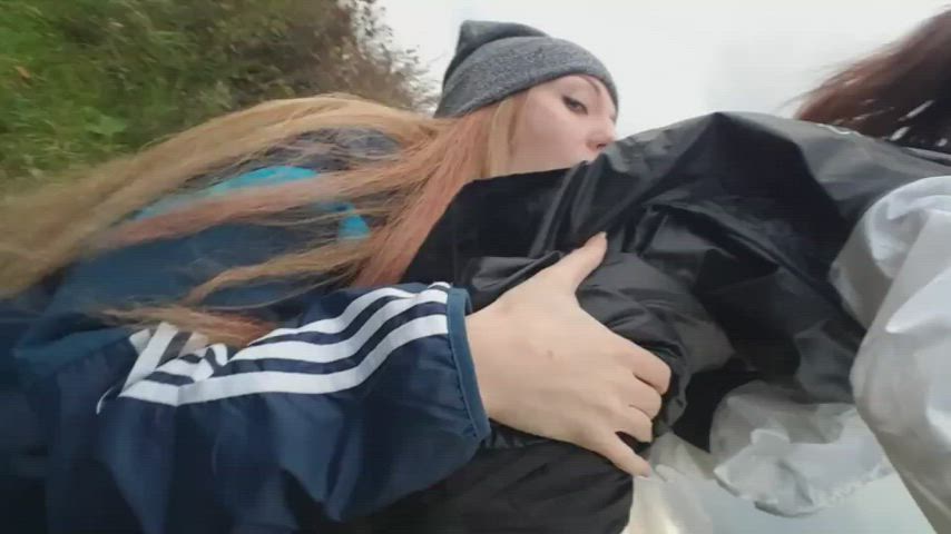 ass cunnilingus fingering lesbian lesbians outdoor petite pussy eating skinny clip
