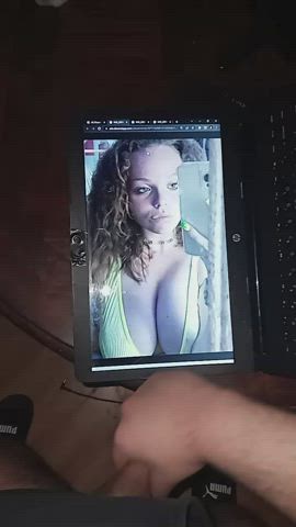 big tits cum cumshot facial tribute white girl clip