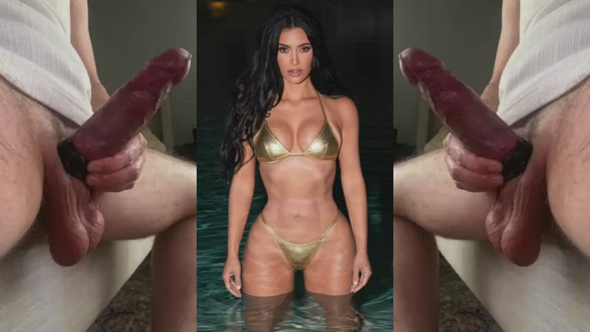 babecock big dick celebrity jerk off kim kardashian male masturbation masturbating