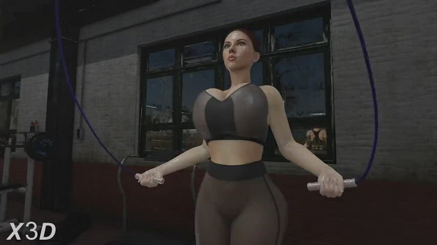 Black Widow Jump Rope Excerise (X3D)