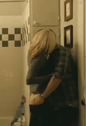 Ass Bathroom Blonde Grabbing Kissing clip
