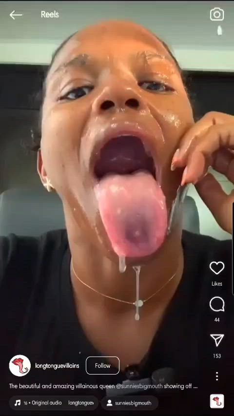 ahegao ebony facial joi long tongue onlyfans facials clip