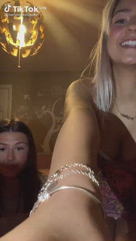 blonde panties tiktok upskirt slut clip