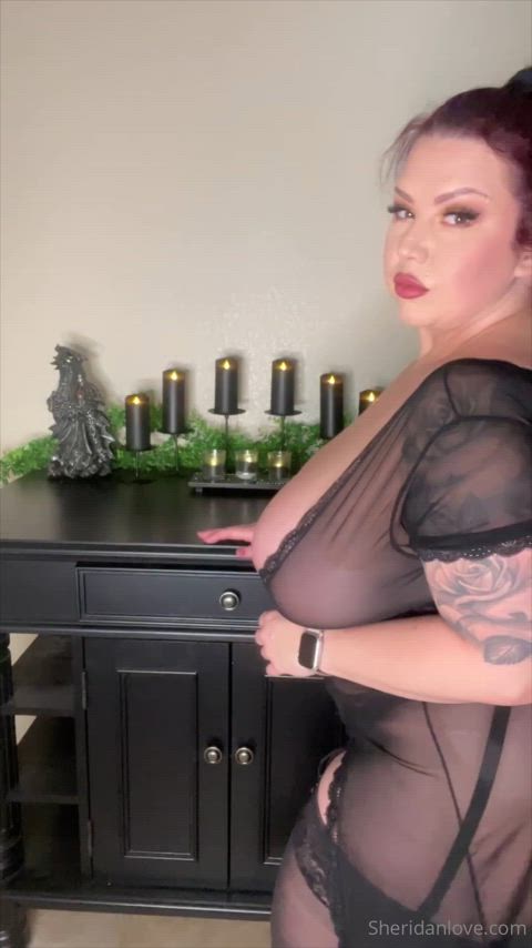 bbw big tits huge tits natural tits sheridan love clip