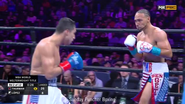 Keith Thurman draws Josesito Lopez in, and then puts him down with a left hand