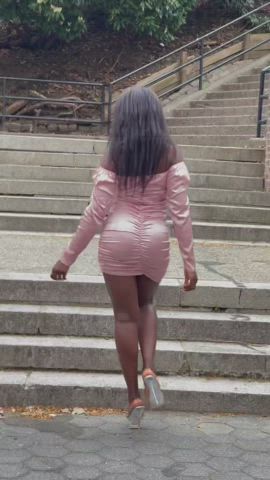 African Ass Clothed Dress Ebony Public Pussy Skirt Upskirt clip