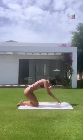 bikini doggystyle yoga clip