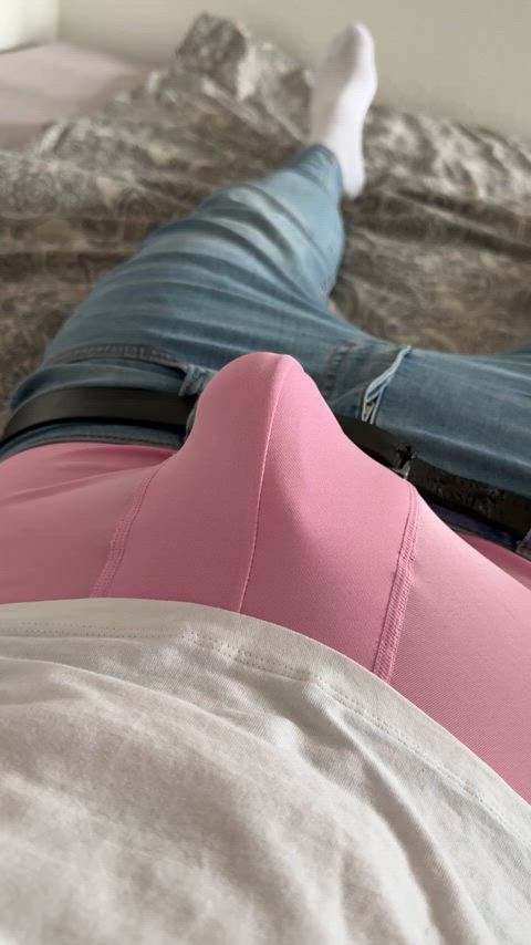 So fucking horny in my pink Nike boxerbriefs