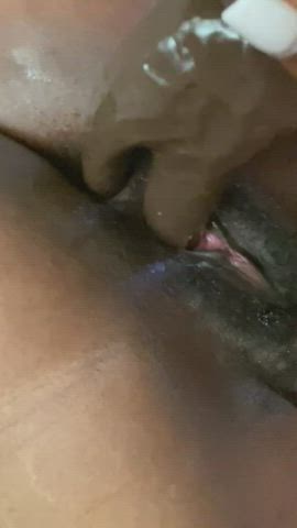 Clit Close Up Double Penetration Ebony Hairy Pussy Masturbating Pussy Solo clip