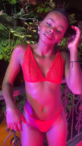 ebony latina lingerie outdoor sexy clip