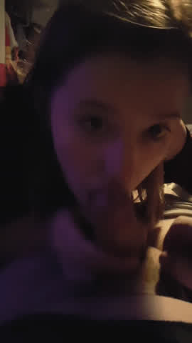 Licking daddy’s big dick