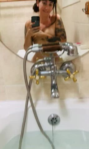 bathtub brunette tattoo tattedphysique clip