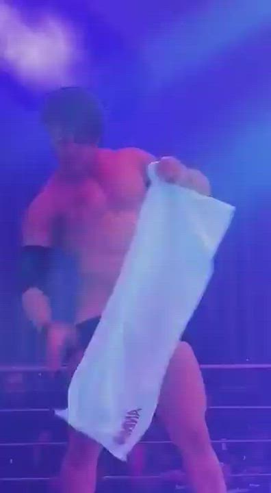 Gay Stripper Teasing Towel clip
