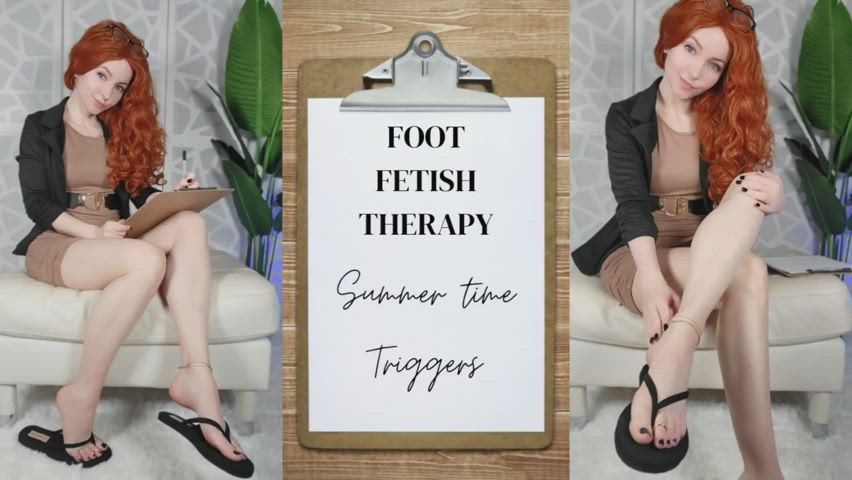 Feet Feet Fetish Foot Foot Fetish MILF Redhead Role Play Shoes Toes clip