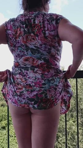ass brunette cute flashing public skirt upskirt clip