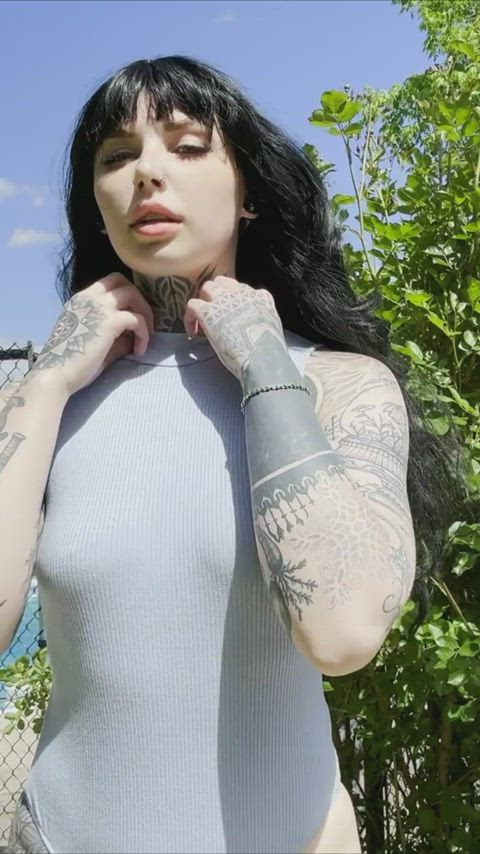 bodysuit tattoo tattooed alt-girls pale-girls suicide-girls clip