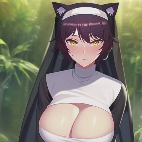 Animation: Nun Kali Giving You A Kiss :3