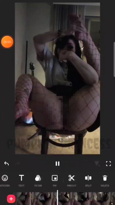 Flexible Petite Goth Fishnet Porn