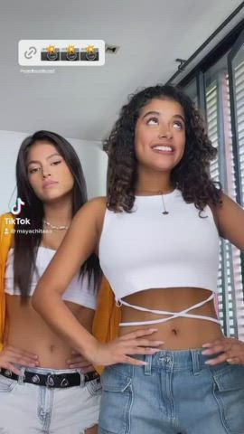 cute ebony latina lesbian teen tiktok clip