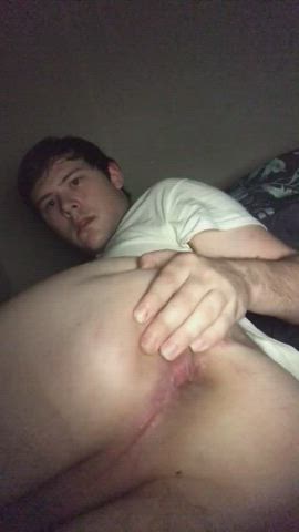 amateur anal asshole exposed fingering gay male masturbation masturbating selfie