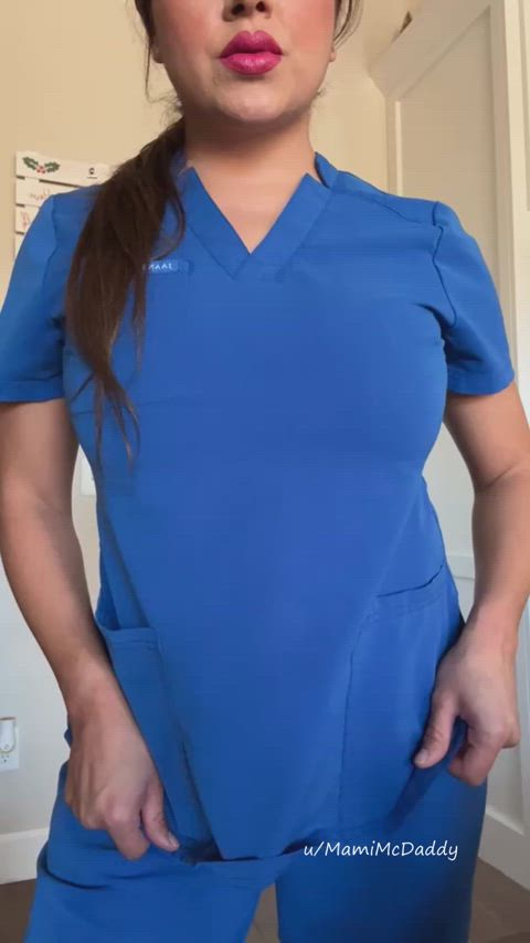 Mexican mommy in my scrubs