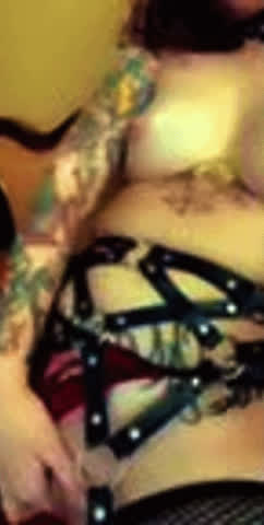 alt exposed fingering girlfriend goth petite small tits tattoo clip