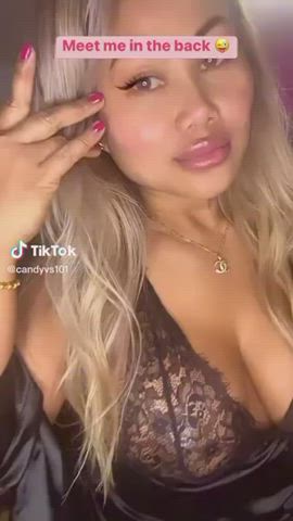 asian big tits lingerie teasing tiktok tits clip