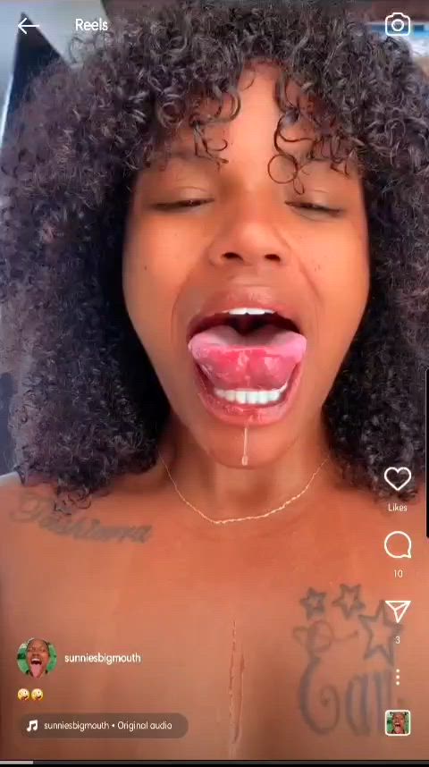 ahegao ebony facial joi long tongue onlyfans facials clip