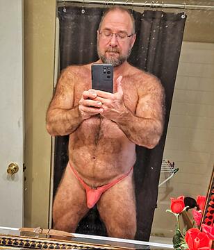 Some selfies in a pink thong before sending them to to a follower