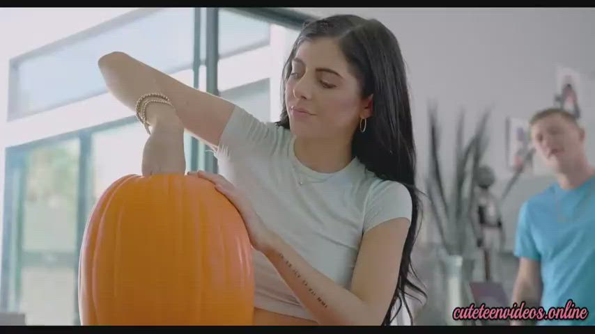 doggystyle freeuse halloween small tits white girl clip