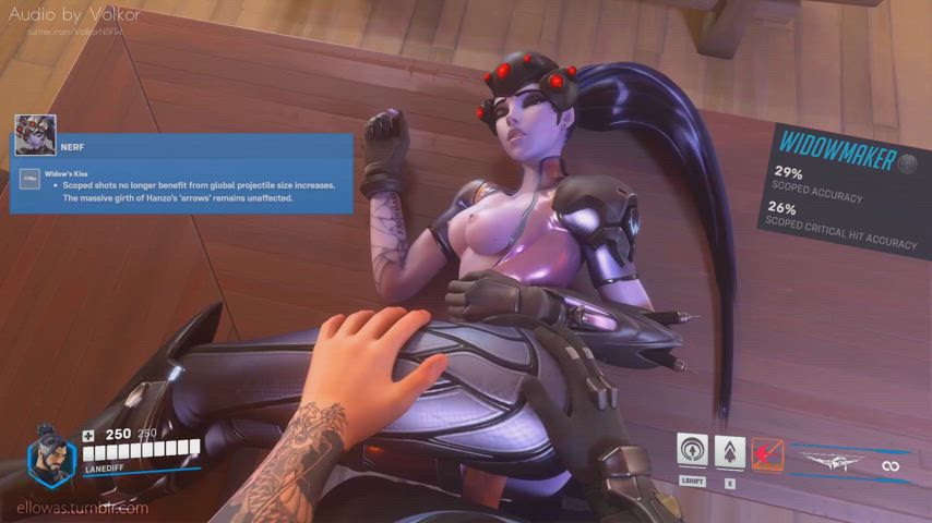 Widowmaker desperate for Hanzo's "projectile size" after her nerf (Ellowas)