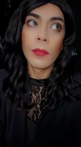 cute latina lipstick pretty trans trans woman clip