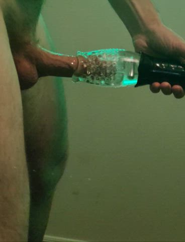 amateur big dick cock male masturbation sex toy clip