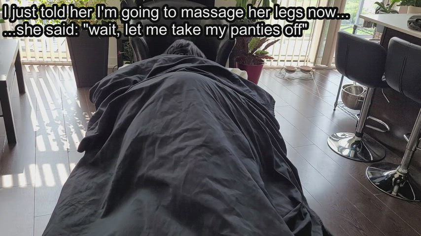 She requests to take her panties off during the massage