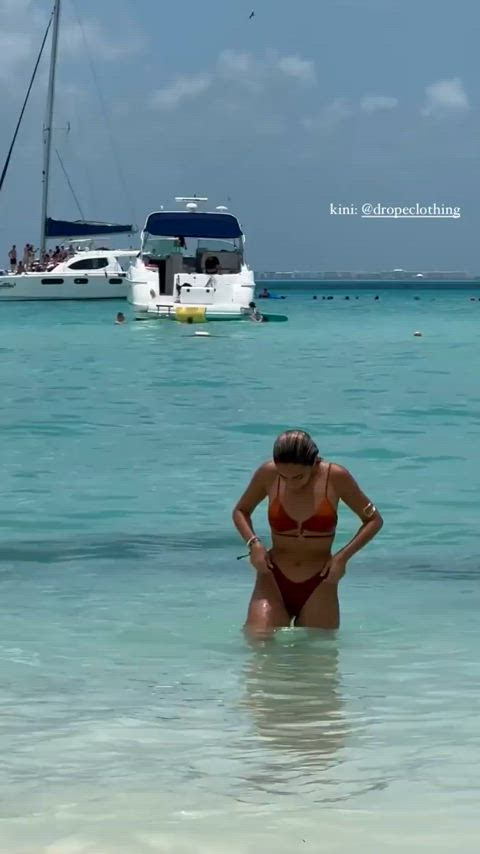 beach bikini latina tanned clip