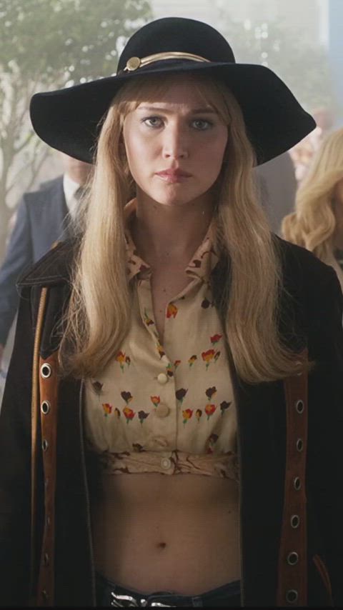 belly button celebrity jennifer lawrence clip